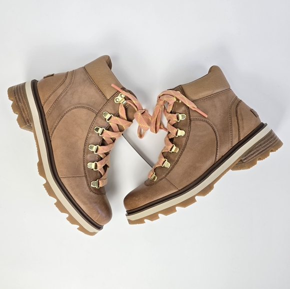 Sorel Lennox STKD Hiker Leather Bootie Waterproof RARE Size 7.5 - Picture 2 of 15